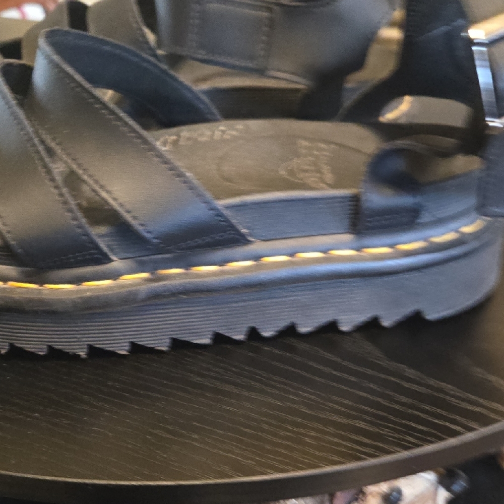 Dr. Martens Black Leather Strap Sandals - Picture 8 of 15